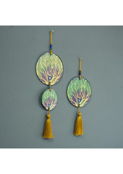 Hayat Ağacı Desenli Nazarlık Füzyon Cam Nazar Boncuğu Hediyelik Dekoratif Duvar Süsü Nazarlık Duvar Süsü Kapı Süsü Duvar Dekoru indirimleri