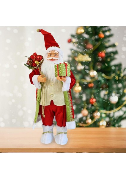 Noel Bebeği Ayakta Noel Baba Oda Hediyeleri Için Süsleme Çantası 30CM 30CM (Yurt Dışından)