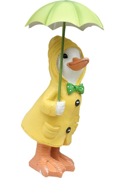 Bahçe Heykelcik Şemsiyesi Yağmurluk Ördek Heykeli Bahçe Havuzu Açık Sarı (Yurt Dışından)