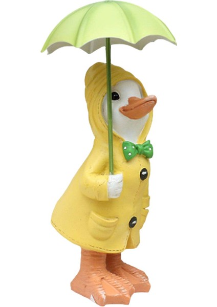 Bahçe Heykelcik Şemsiyesi Yağmurluk Ördek Heykeli Bahçe Havuzu Açık Sarı (Yurt Dışından) fiyatları