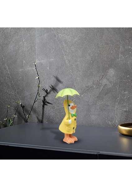 Bahçe Heykelcik Şemsiyesi Yağmurluk Ördek Heykeli Bahçe Havuzu Açık Sarı (Yurt Dışından) modelleri
