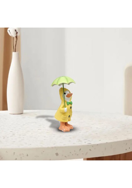 Bahçe Heykelcik Şemsiyesi Yağmurluk Ördek Heykeli Bahçe Havuzu Açık Sarı (Yurt Dışından) indirimleri