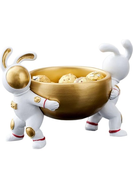 Bunny Astronot Heykel Atıştırmalık Tepsisi Kozmetik Kek Organizatör Sahibi 19CMX13CMX15CM (Yurt Dışından) fırsatları