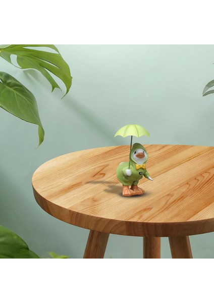 Bahçe Heykelcik Şemsiyesi Yağmurluk Ördek Heykeli Bahçe Havuzu Açık Yeşil (Yurt Dışından) indirimleri