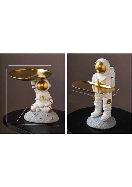 Yaratıcı Spaceman Figürinler Heykelleri Depolama Tepsi Ev Giriş Cafe Süslemesi Tarif (Yurt Dışından) fırsatları
