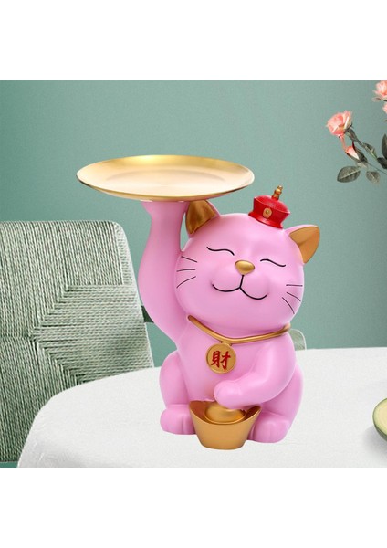 Nordic Cat Heykel Tepsi Organizatör Figürin Ev Odası Pembe (Yurt Dışından) fırsatları