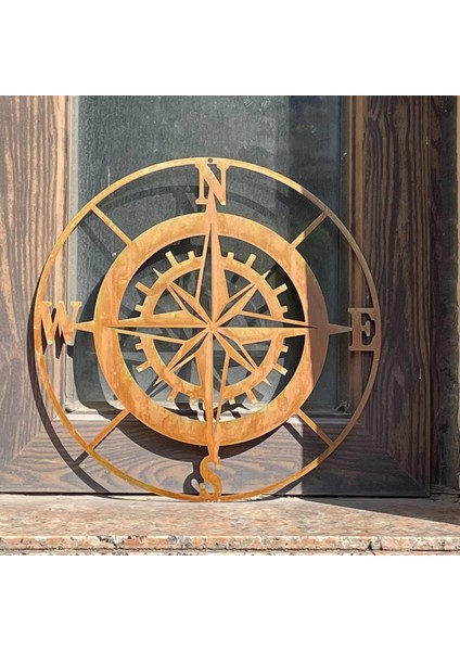 Veranda Sundurma Bahçesi Için Yuvarlak Duvar Dekorasyonu Metal Tabelalar 28CM (Yurt Dışından)