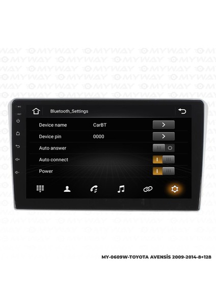Toyota Avensis Android 12 Multimedya Carplay 4gb RAM+64GB HDD 2009-2014 Navigasyon Ekran modelleri