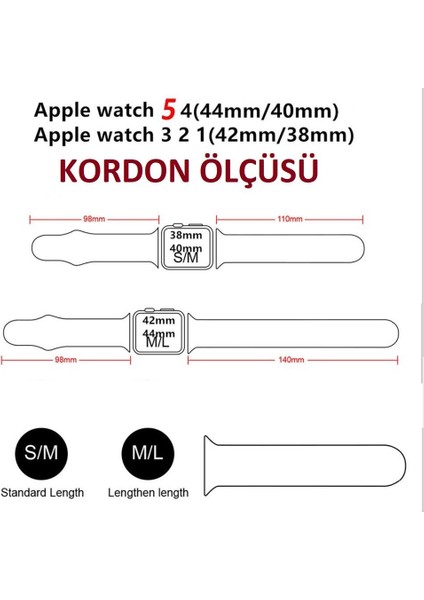 Apple Watch 1-2-3-4-5-6-7-8-Se (38MM-40MM-41MM) (S-M) Kordon Kayış