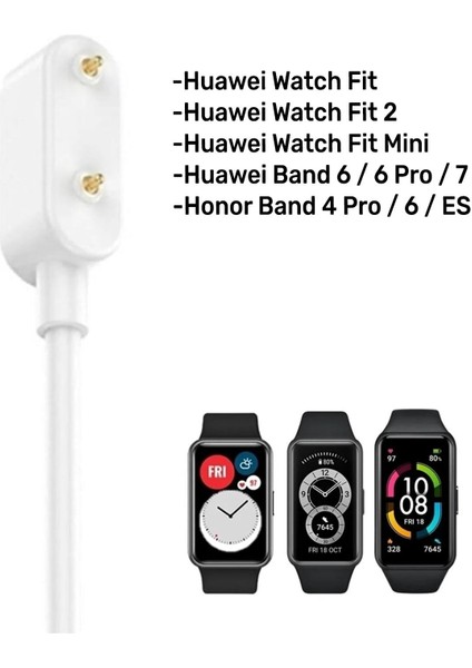 Huawei Children's Watch 4x Uyumlu Yüksek Kalite Şarj Kablosu (Beyaz)