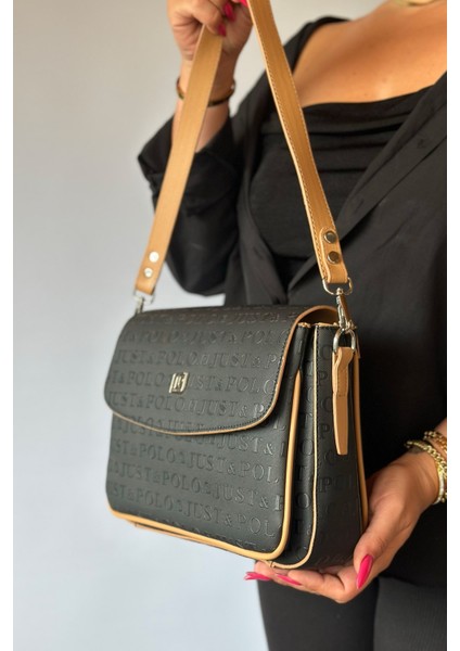 2 Askılı 5 Bölmeli Özel Seri Kadın Çapraz Omuz Çantası 4063 Siyah Taba fiyatları