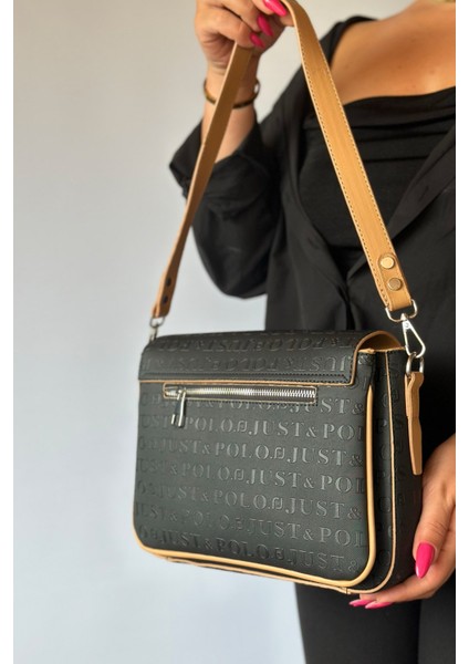 2 Askılı 5 Bölmeli Özel Seri Kadın Çapraz Omuz Çantası 4063 Siyah Taba fırsatları