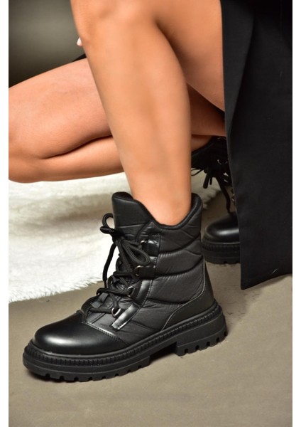 R274510004 Siyah Kumaş Kalın Tabanlı Kadın Bot fırsatları