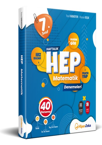 Hiper Zeka Yayınları 7. Sınıf Haftalık Hep Matematik 40 Denemeleri