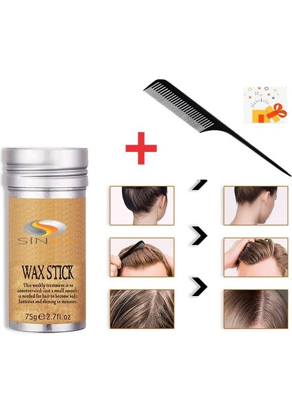 Hair Stick Wax Saç Sabitleyici 75 gr Ultra Etkili + Tarak