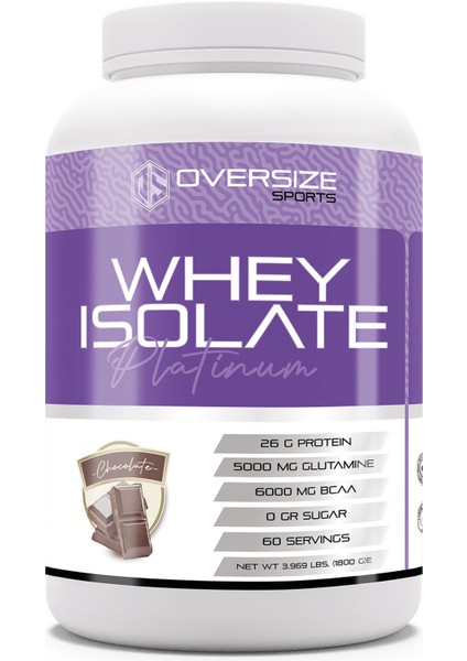 Whey Isolate Platinum Çikolata 1800 gr 60 Servis
