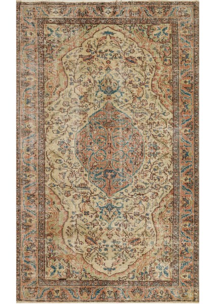 100% El Dokuma Vintage Halı 156 x 256 cm 10131