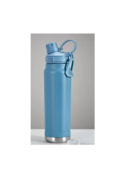 Paslanmaz Çelik Spor Su Şişesi Büyük Kapasiteli Açık Yeni Eşkenar Dörtgen Kolu Taşınabilir Su Bardağı (Yurt Dışından)