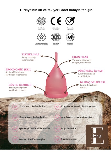 Era Cup - L Boy / Menstrual Cup (Adet Kabı, Regl Kabı)