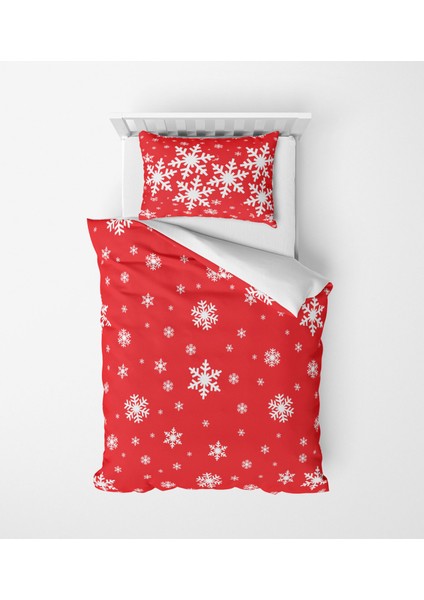 Genç Çocuk Desen Mikro Saten 3D Dijital Baskı Tek Kişilik Nevresim Takımı Snow