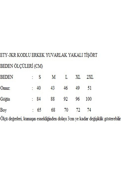 Erkek Yuvarlak Yakalı Baskılı Kısa Kollu Siyah Tişört Ety-Jkr