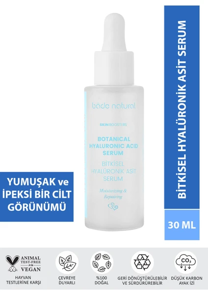 Bade Natural Bitkisel Hyalüronik Asit Yüz Serumu Nemlendirici Ve Canlandırıcı 30 ml