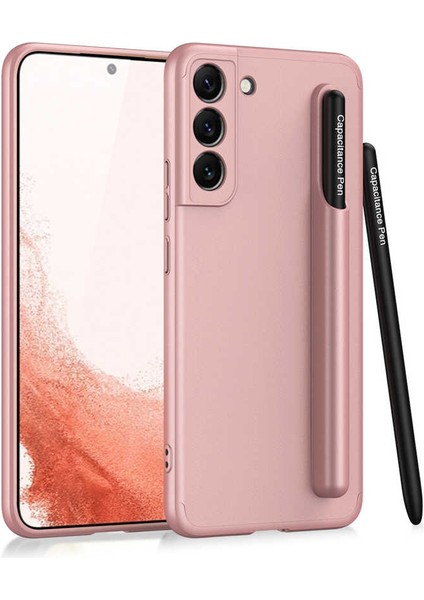 Samsung Galaxy S22 Kılıf Mat Görünümlü Ince Tasarımlı Kalemli Ays Kapak