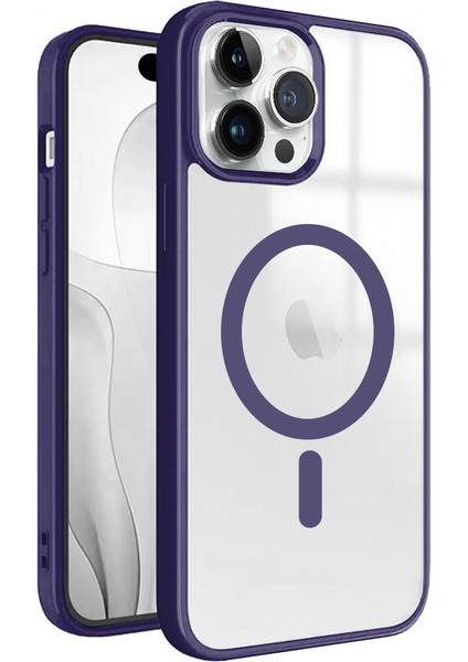 Apple iPhone 14 Pro Max Magsafe Özellikli Renkli Clear Case Kapak