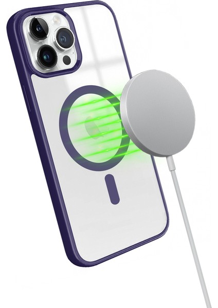 Apple iPhone 14 Pro Max Magsafe Özellikli Renkli Clear Case Kapak fiyatları