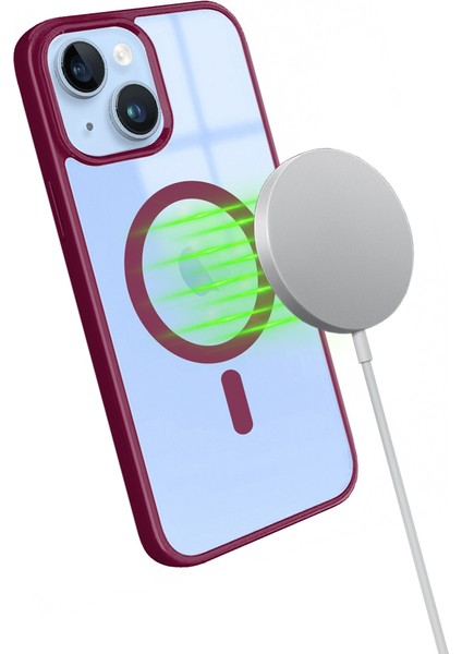 Apple iPhone 14 Magsafe Özellikli Renkli Clear Case Kapak fiyatları