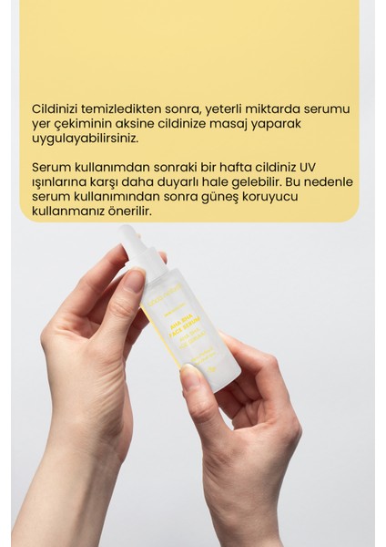 AHA BHA Yüz Serumu Cilt Tonu Eşitleyici Canlandırıcı Etkili 30 ml