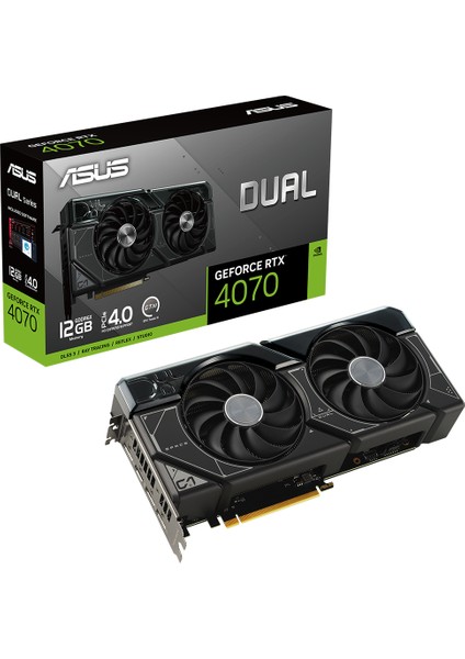 GEFORCE DUAL RTX 4070 12GB 192bit GDDR6X 2505MHz HDMI 3xDP (DUAL-RTX4070-12G) DLSS3 EKRAN KARTI