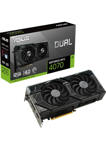 ASUS GEFORCE DUAL RTX 4070 12GB 192bit GDDR6X 2505MHz HDMI 3xDP (DUAL-RTX4070-12G) DLSS3 EKRAN KARTI