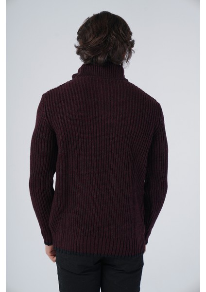 Erkek Selanik Örgü Muline Dik Yaka Fermuarlı Triko Yün Kazak TRIST-5316 modelleri