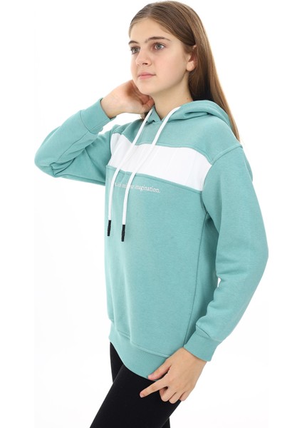 Angelos Girls Kız Çocuk Garnili Kapüşonlu Sweatshirt Hoodie 7-13 Yaş LX275