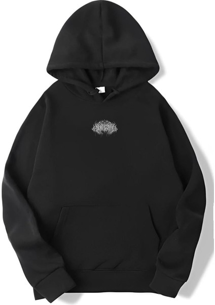 Unisex Oversize Deathcore Lettering Sweatshirt Hoodie