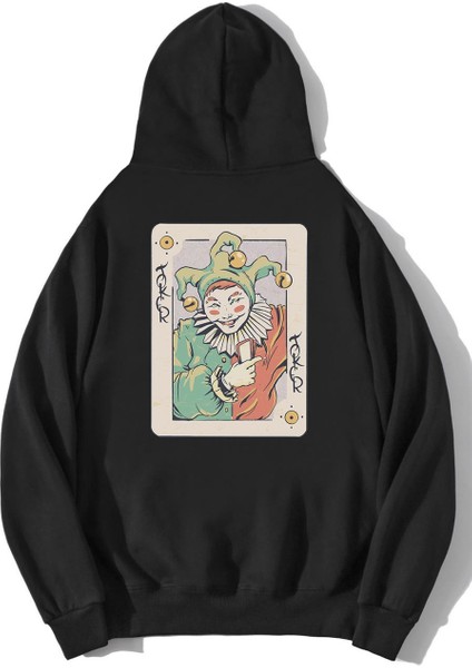 Unisex Oversize Joker Illustration Sweatshirt Hoodie