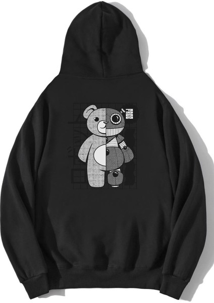 Oversize Robot Bear Sweatshirt Hoodie