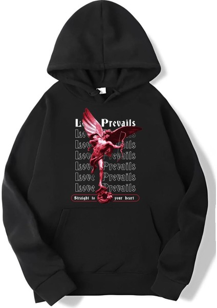 Oversize Love Prevails Aşk Galip Gelir Hoodie