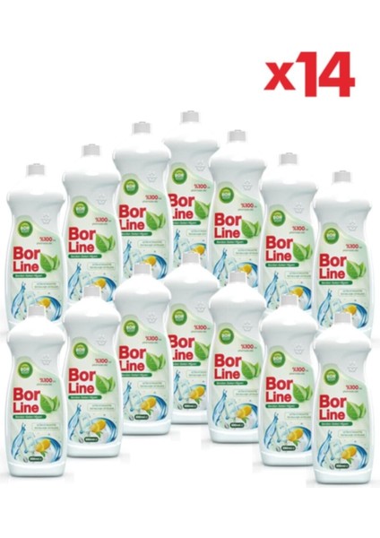 % 100 Yerli Üretim Bor Katkılı Bulaşık Deterjanı Limonlu 650 ml x 14 Adet