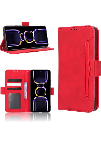 Telefon Kılıfı Xiaomi Mi Poco F5 Pro Kart Yuvalı Deri Telefon Kılıfı (Yurt Dışından)