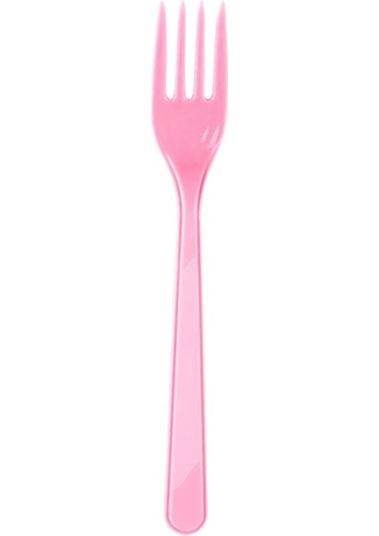 Çatal Plastik Çatal 25 Adet Pembe Renk