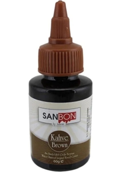Gıda Boyası Su Bazlı Likit Sıvı Gıda Boyası 60 gr Kahve Renk