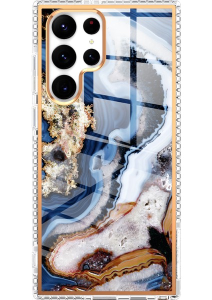 Samsung Galaxy S22 Ultra Mermer Elektroliz Telefon Kılıfı (Yurt Dışından)