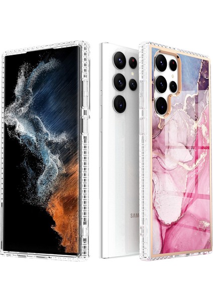 Samsung Galaxy S22 Ultra Mermer Elektroliz Telefon Kılıfı (Yurt Dışından)