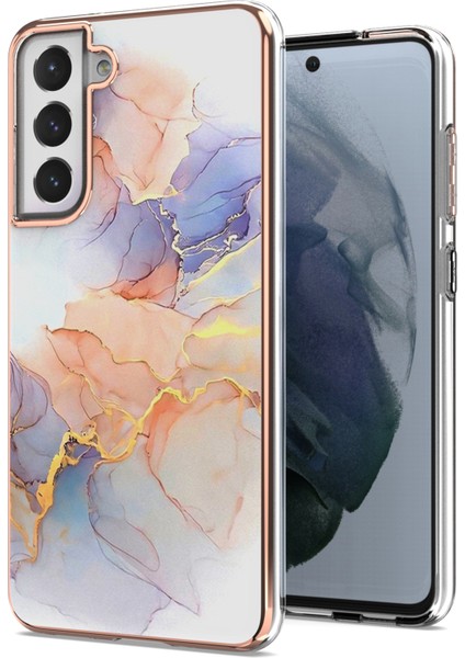 Samsung Galaxy S23 Plus Mermer Elektroliz Telefon Kılıfı (Yurt Dışından)