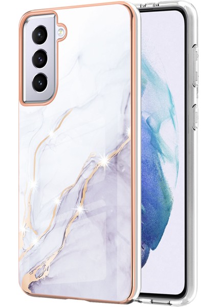 Samsung Galaxy S22 Mermer Elektroliz Telefon Kılıfı (Yurt Dışından)