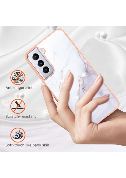 Samsung Galaxy S22 Mermer Elektroliz Telefon Kılıfı (Yurt Dışından)