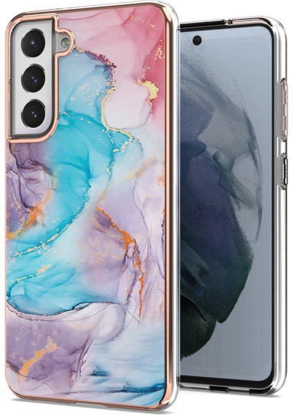 Samsung Galaxy S22 Plus Mermer Elektroliz Telefon Kılıfı (Yurt Dışından)