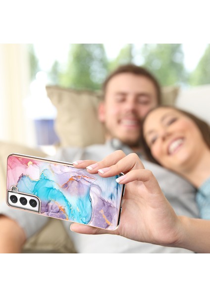 Samsung Galaxy S22 Plus Mermer Elektroliz Telefon Kılıfı (Yurt Dışından) fiyatları